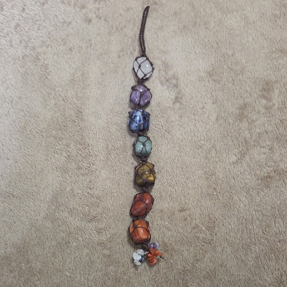 Chakra Stone Macrame Wall Decor